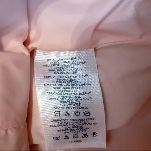 Lands End Pearl Pink Down Winter Jacket, Woman’s XL - Picture 4 of 7
